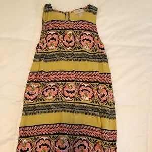 LOFT Multi-color print shift dress, size S